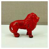 Antique Red Lion Cast Iron Bank