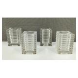 Vintage Hollowick Ribbed Block Candle Holders