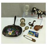 VTG Goodie Lot Hand Painted Bed Warmer & More