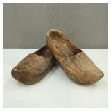 VTG Hand Carved Wood Clogs