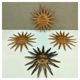 Metal Sun Burst Wall Art