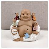 Vintage Budha & Children Fertility Statue
