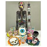 VTG Die Cut Flaming Skull Sugar Skulls & More