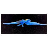 Vintage Sterling Silver Enameled Sparrow Brooch