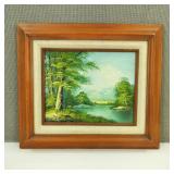 P. Satori Signed Realism River Oil Painting
