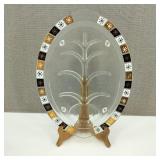MCM Black & Gold Starburst Platter