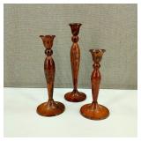 Hosley Solid Brass Enameled Candle Sticks