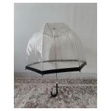 VTG Clear Black Trimmed Bubble Umbrella