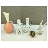 VTG Lenox Pink Bud Vase Glass Knob & More