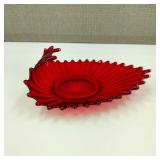 VTG Red Fostoria Bon Bon Dish