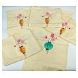 VTG Embroidered Lantern Cherry Blossome Shams