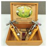 VTG Cigar Box with Vintage Bottle Openers