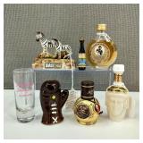 VTG Mini Whiskey Decanters & Liquor Bottles