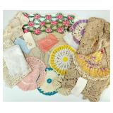 VTG Doilies Tablecloth & Handkerchiefs