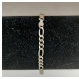Sterling Silver .925 Figaro Link Chain Bracelet