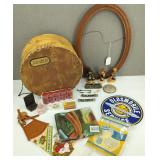 VTG Hat Box Full of Vintage Goodies