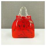 Hand Blown Art Glass Purse