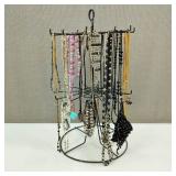Necklace Rack with Costume Jewelry