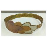 Unique Hand-Crafted Brass Leaf Belt