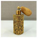 VTG Gold Filigree/Jeweled Atomizer Perfume Bottle