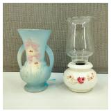 VTG Hull Iris Vase & Rose Candle Lantern