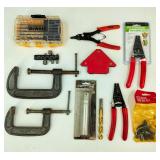 C-Clamps Drill Bits SAE Hex Key & More