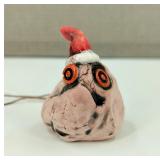 Cathi Newlin Clay Monster Art Santa Ornament