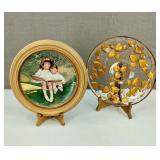 VTG Gold Strawberry & Knowles Wall Plates