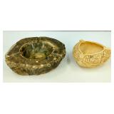 VTG Soapstone & Large Alabaster Ashtrays
