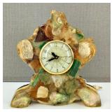 VTG Lanshire Agate/Rock Resin Vomit Clock