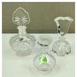 Vintage Cut Glass & Crystal Perfume Bottles.