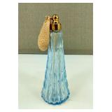 Vintage Blue Glass Tall Perfume Bottle