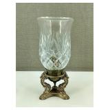 VTG Crystal Godinger Silver Plate Candle Holder
