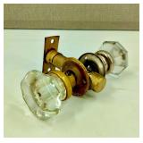 1920s/30s Glass Doorknob with Hardware