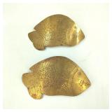 Vintage Brass Fish Belt Buckles