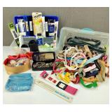 Small Totes of Sewing Supplies