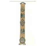 VTG German Pewter & Cloth Wall Hanging