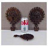 VTG Cast Iron Eagle & Heart Trivets