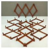 Vintage Wood Accordion Peg Racks