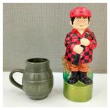 New Black Rifle Mug & VTG Hunter Figure