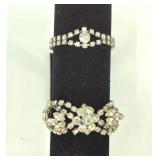 Vintage Signed Weiss Rhinestone Bracelet Plus