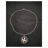 .925 Sterling 16" Snake Chain & Sparrow Pendant