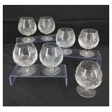 VTG Rogaska Crystal Rose Snifter Glasses Set of 7