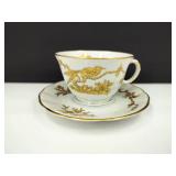 VTG B & Co Limoges Reine Elizabeth Teacup/Saucer