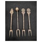 Vintage Sterling Silver Cocktail Fork +
