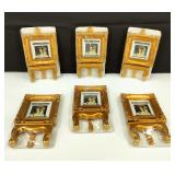 (6) Miniature Gold Ornate Picture Frames