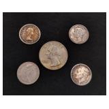 Silver Washington Quarter Mercury Dimes & More