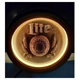 VTG Miller Lite Pilsner Barrel Light Up Bar Sign