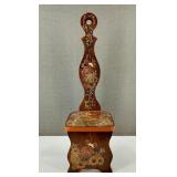 VTG-Signed H/P Tole Art/Folk Art-Small Wood Chair