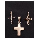 .925 Sterling Silver Cross Pendants
